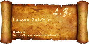 Laposa Zalán névjegykártya